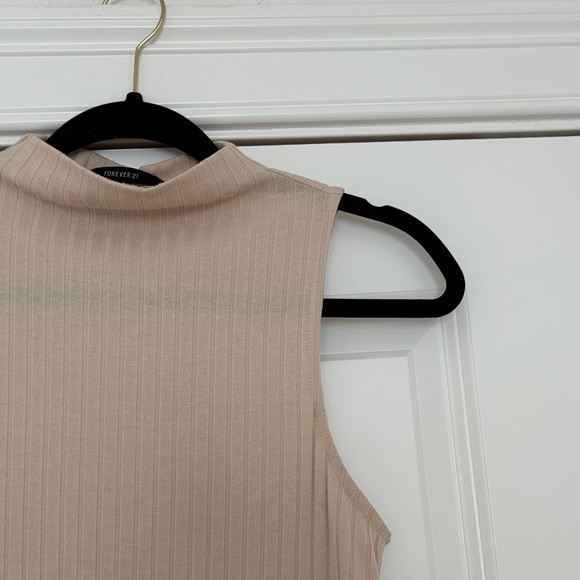 Forever 21 Beige Ribbed Midi Dress - Picture 11 of 11